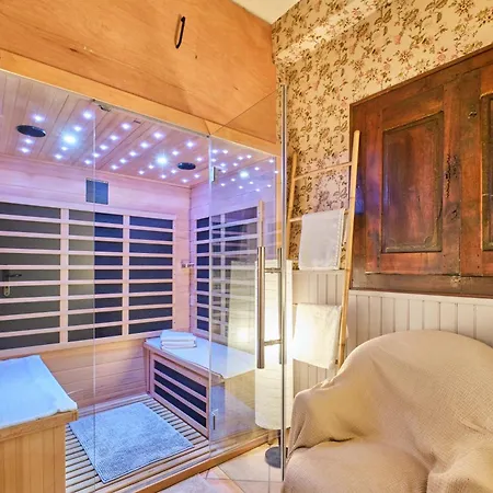 Jacuzzi Sauna Terrasse Venosc Ferienhaus *